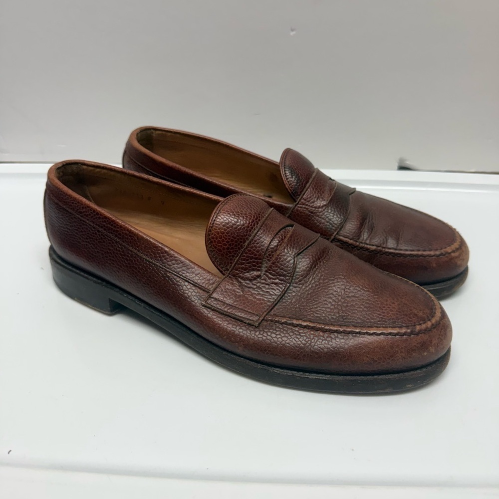 Men's Brown Loding (Paris) Leather Penny Slip-On Loafers